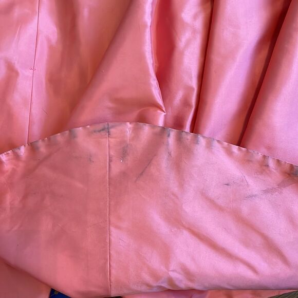 Marisa Baratelli salmon pink Thai silk party or prom dress with matching jacket - Picture 14 of 14